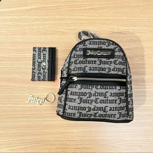 Juicy Couture Mini Backpack, Wallet, and Keychain set
